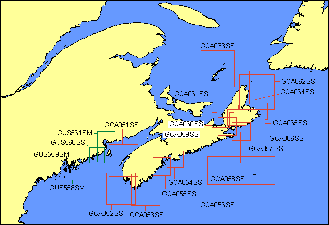 Canadian Maritimes - Medium/Small Charts Detail Map