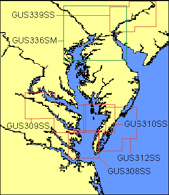 Chesapeake Bay Detailed Detail Map