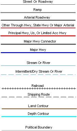 MapSource&reg; Legend: Lines