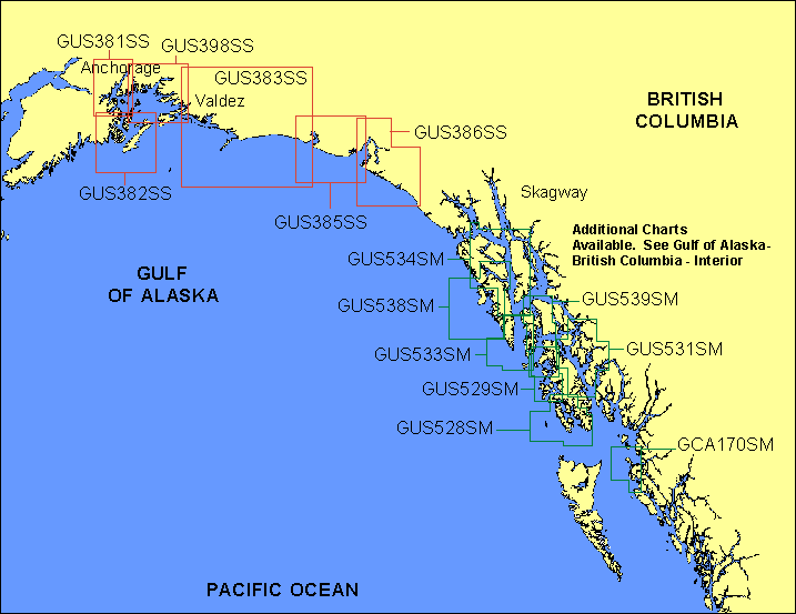 Gulf of Alaska / British Columbia - Exterior Detail Map