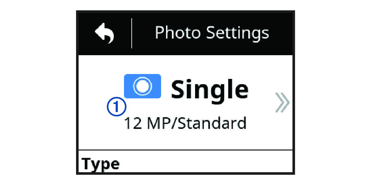 Single option in photo settings with callout