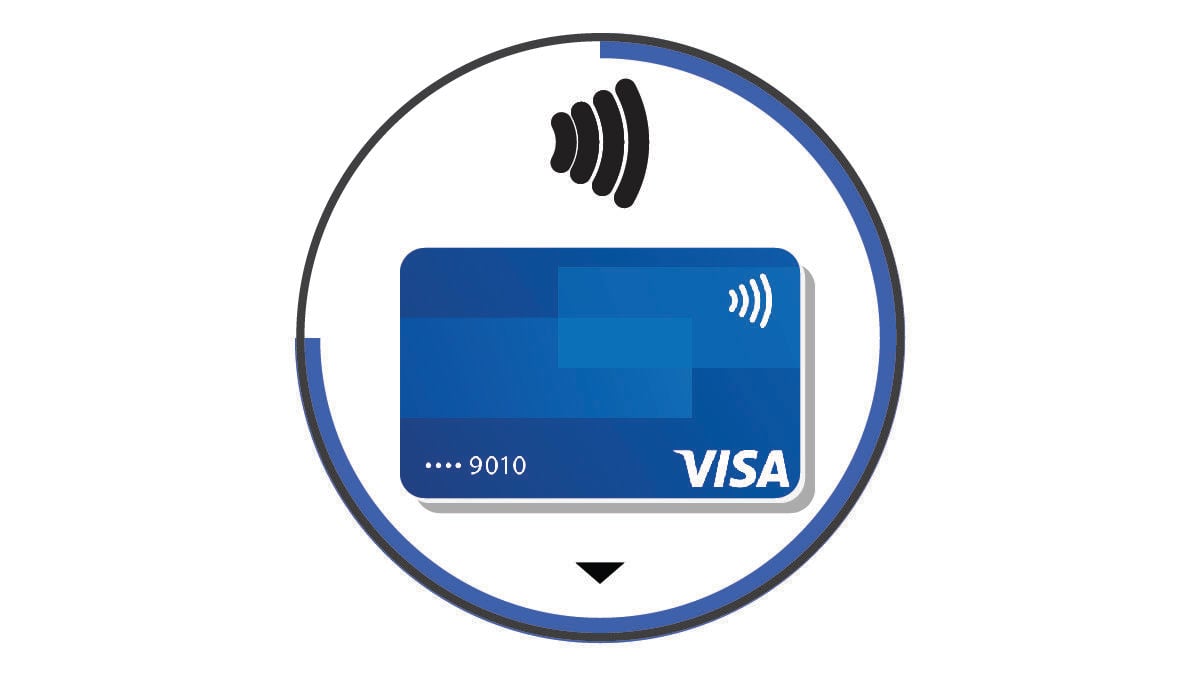Garmin Pay עם כרטיס תשלום פעיל