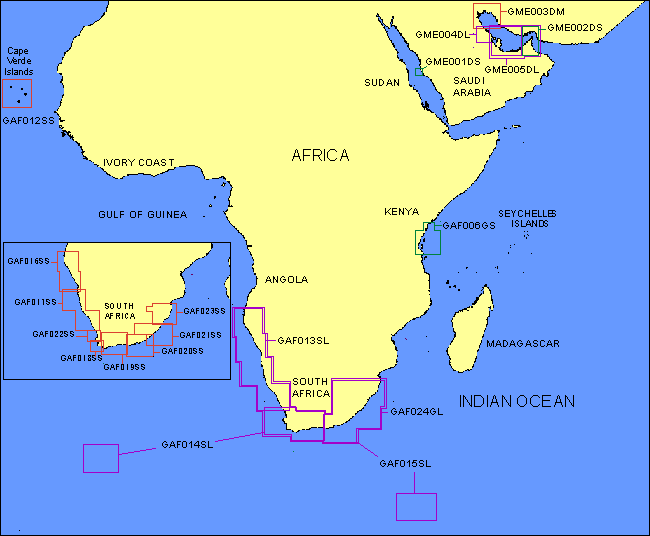 Africa/Middle East Detail Map