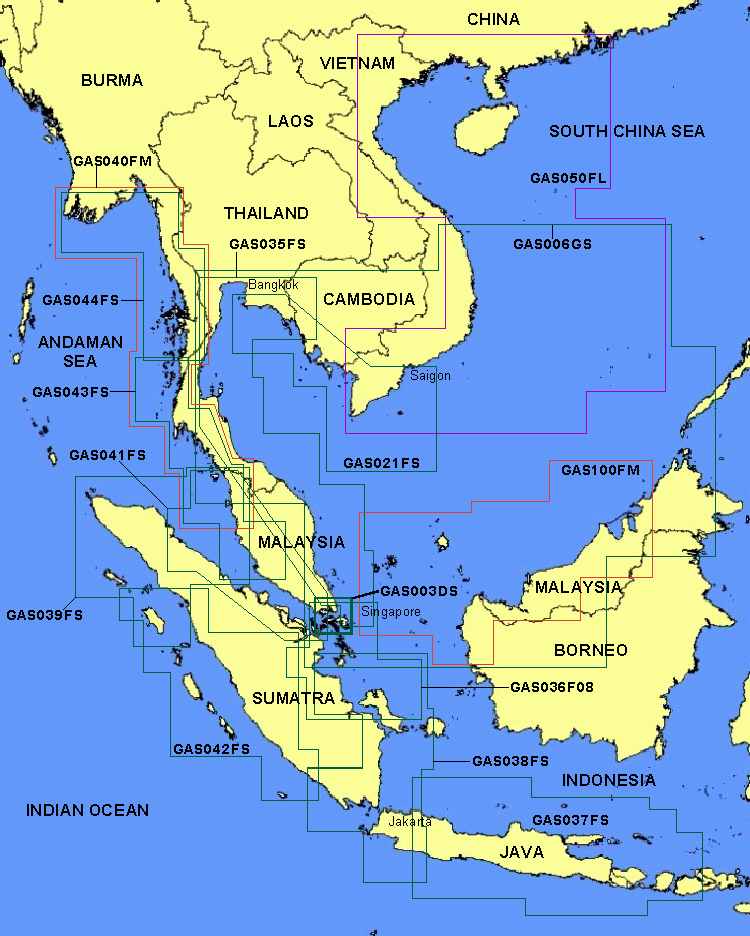 Thailand and Indonesia Detail Map