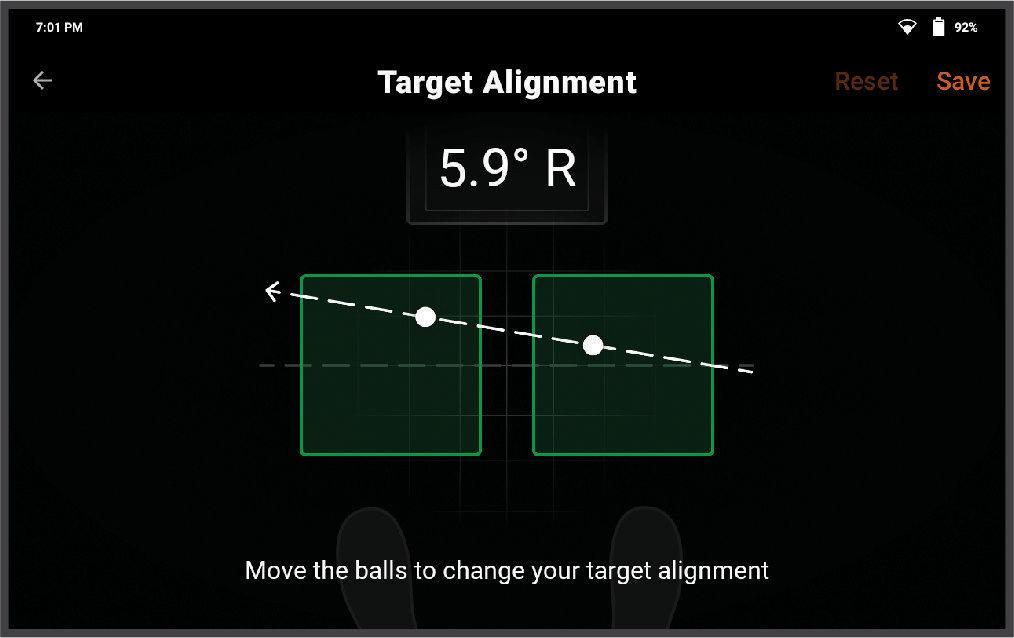 Alignment Target Setting APPROACH R50 Owner’s Manual - Adjusting the Target Alignment