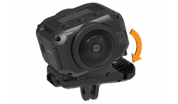 VIRB 360 操作マニュアル - カメラにアクションクレードルを装着する