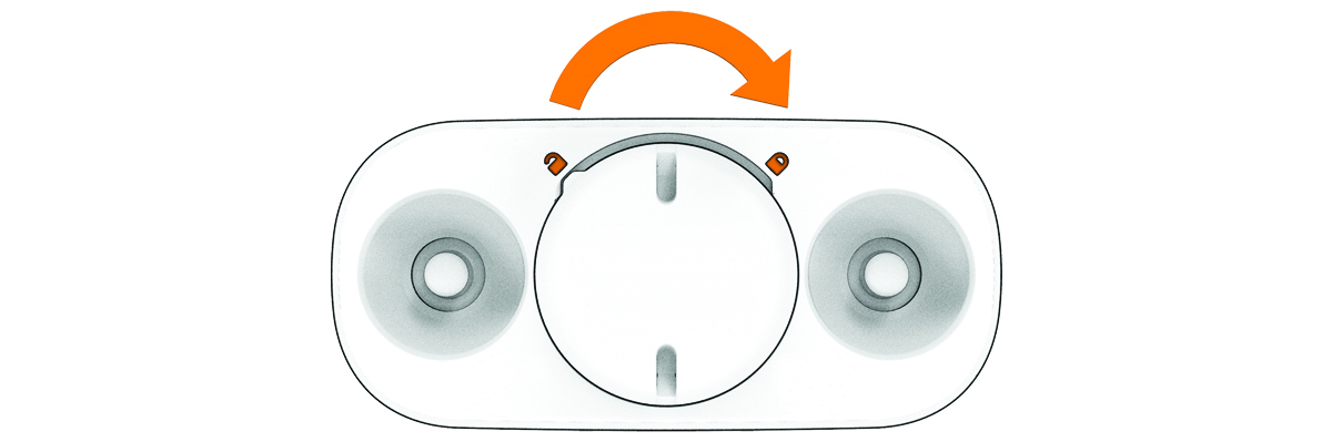 Battery cover in the unlocked position