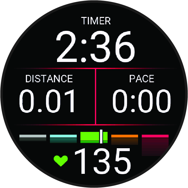 Screenshot of the activity timer