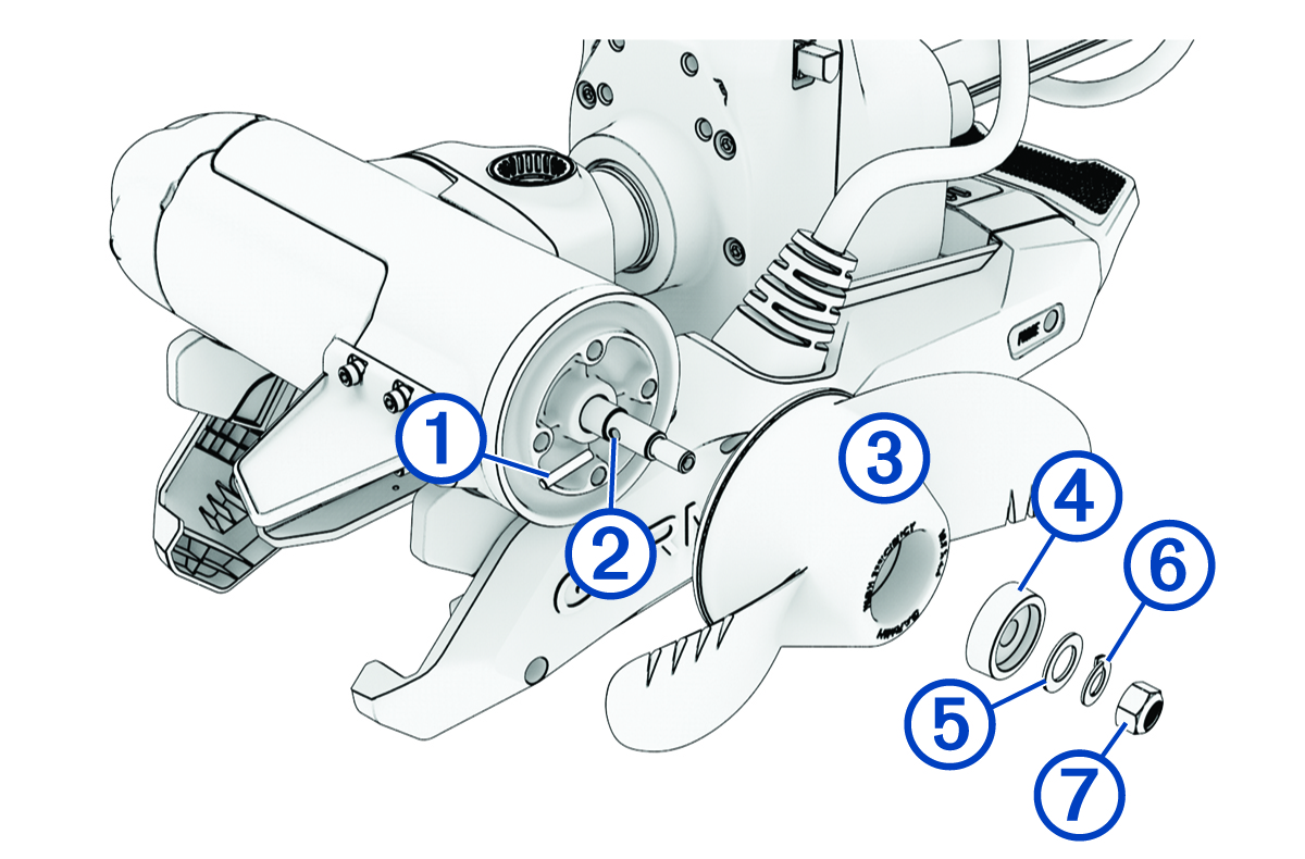 Exploded view of propeller assembly with callouts