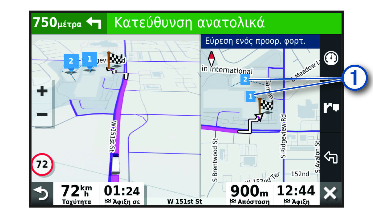 Εργαλείο χάρτη προορισμού φορτηγών με επεξήγηση