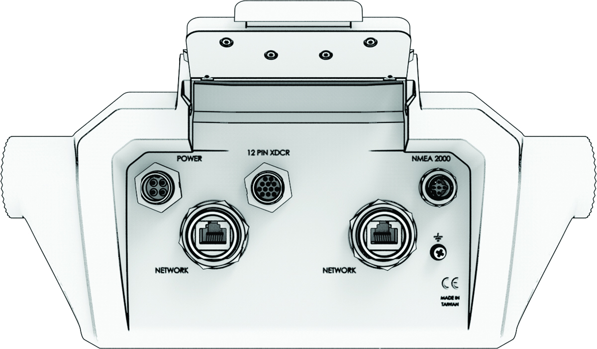 Device connector view with callouts