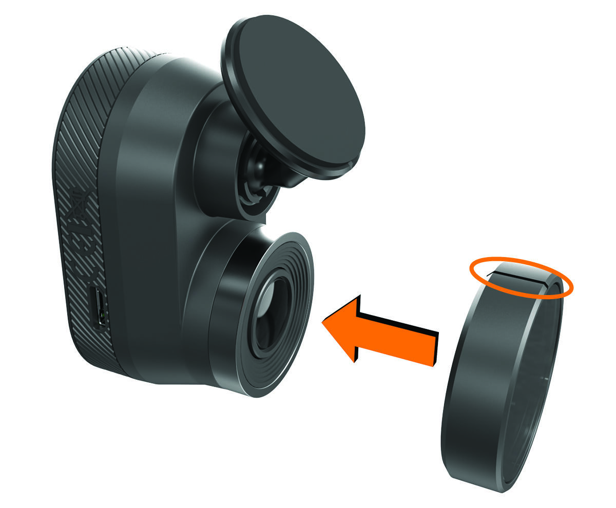GARMIN CATALYST Driving Performance Optimizer Owners Manual - Instalar el filtro  polarizador en la cámara