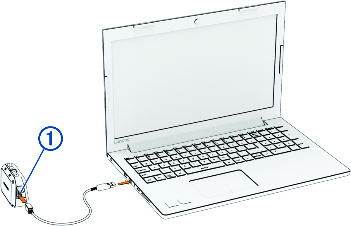 Device connecting to a computer with a callout