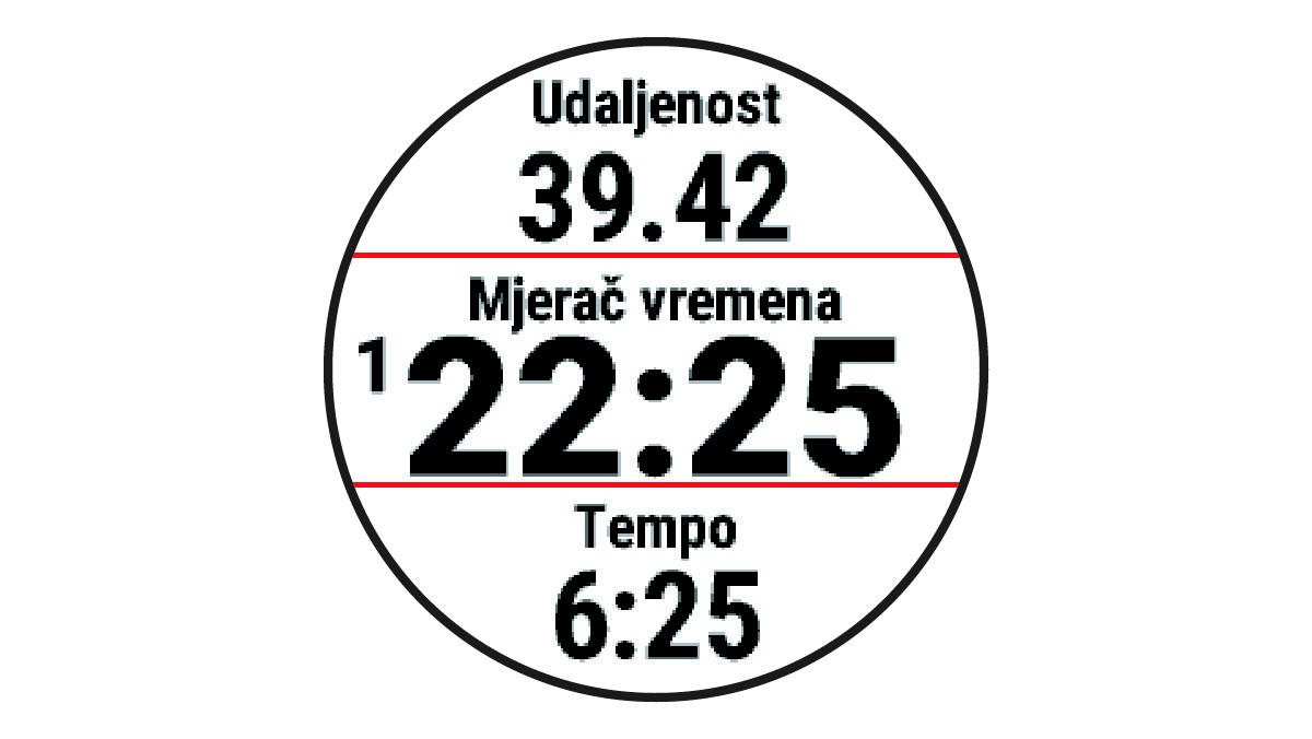 Mjerač vremena aktivnosti s podacima o trčanju
