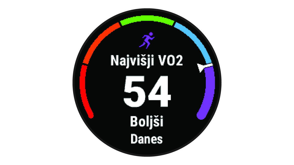 Podatki o najvišjem VO2