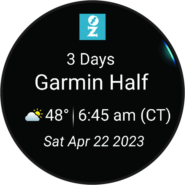 A versenynaptár képernyőképe adatokkal