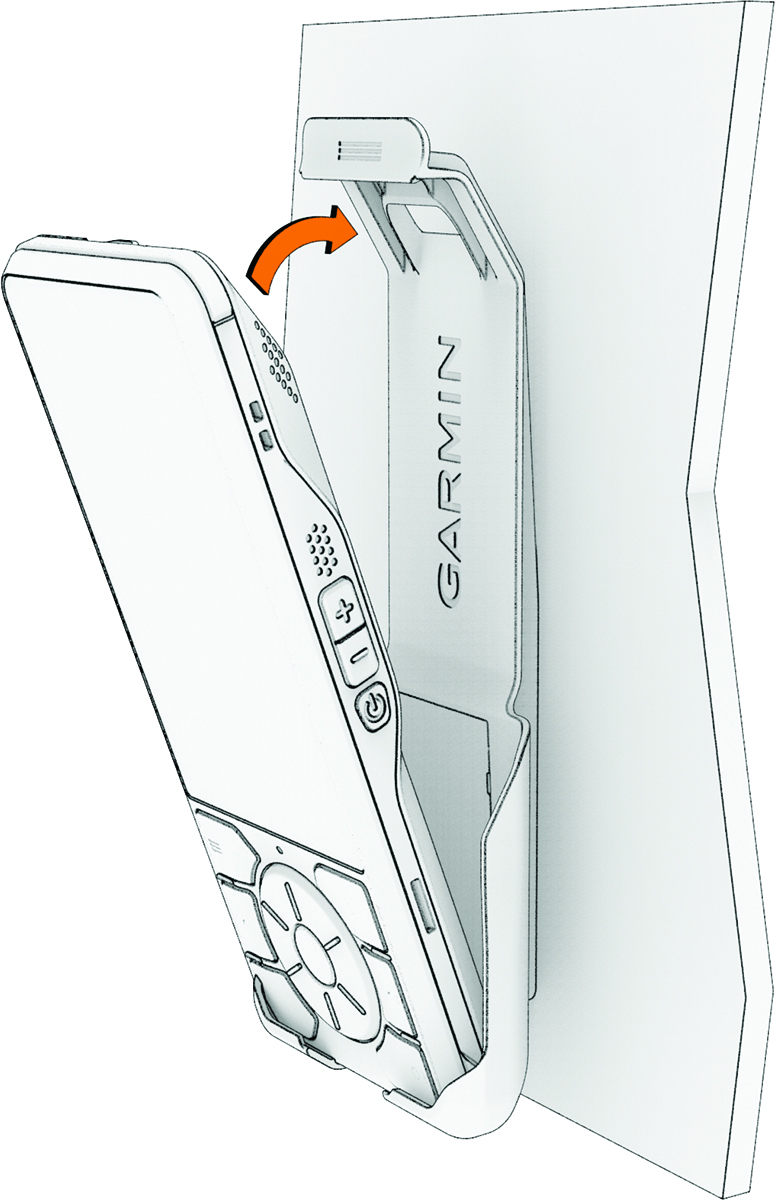 Placing the handset in the dock.