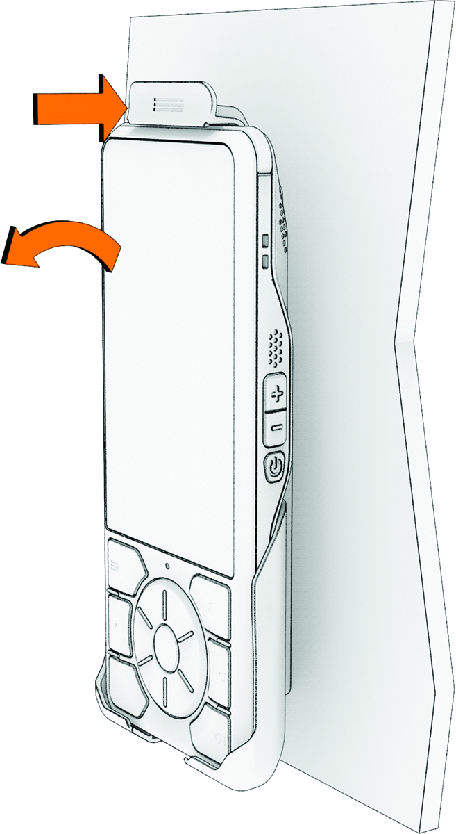 Removing the handset from the cradle