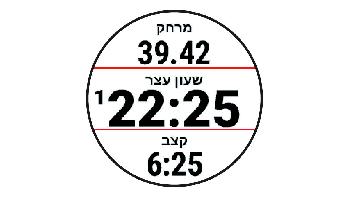 טיימר בפעילות עם נתוני ריצה