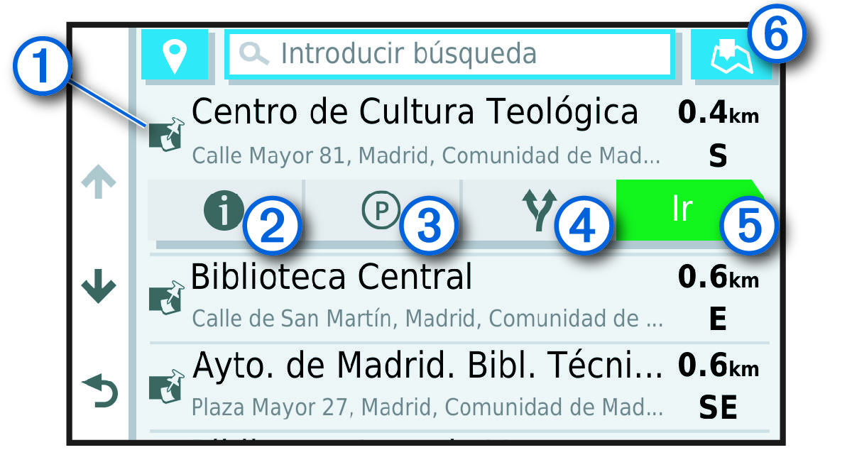 Resultados de búsqueda con anotaciones
