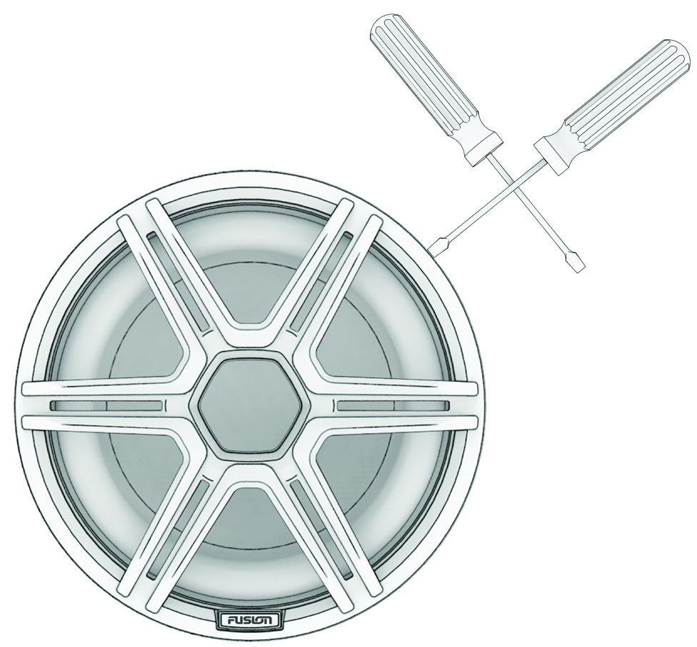 Grille removal using prying tools