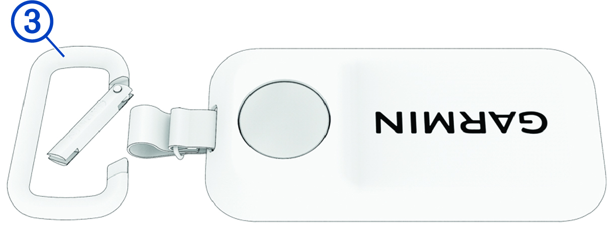 Carabiner threading onto clip with callout