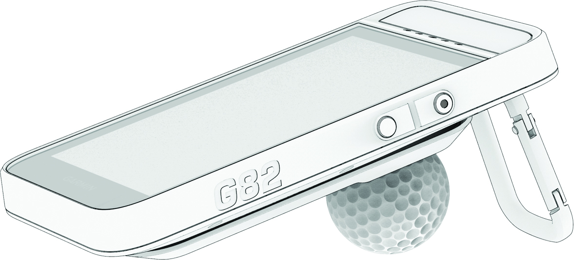 Device resting on golf ball