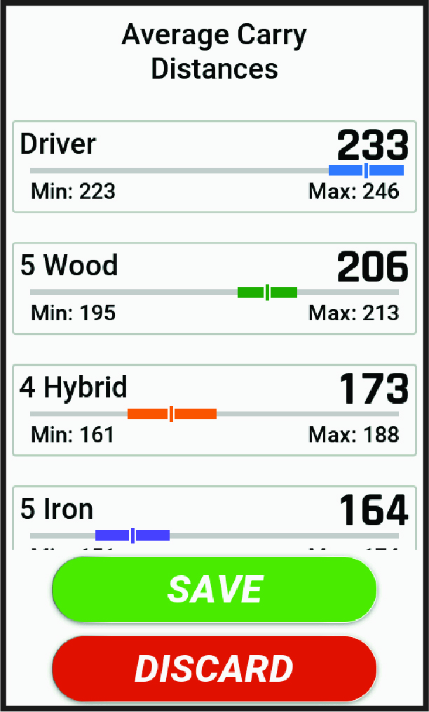 Bag mapping session summary screen