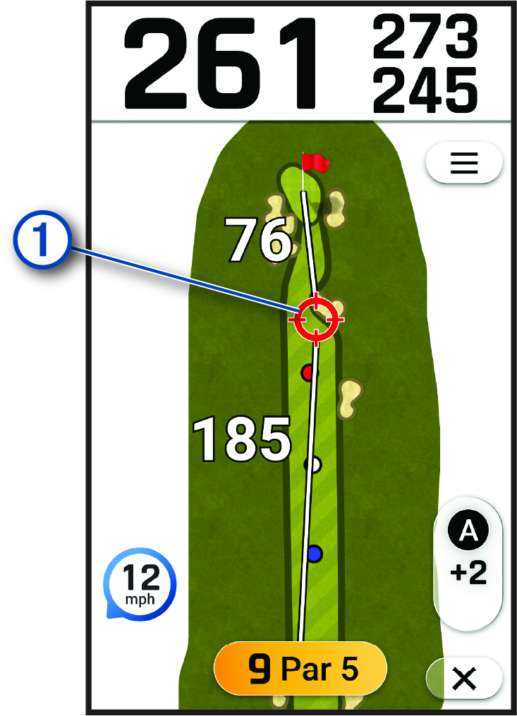 Screenshot of touch targeting with callout