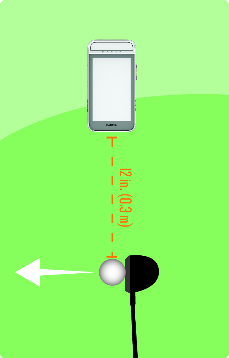 Driving range setup with measurements