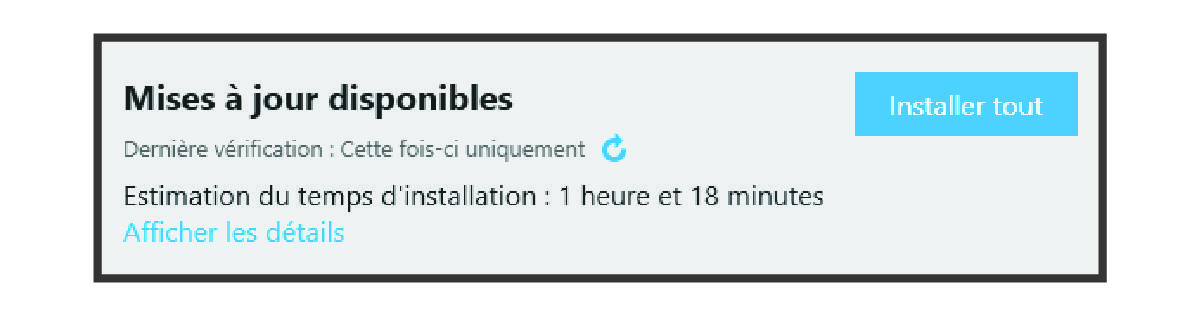 Message de mise à jour Garmin Express