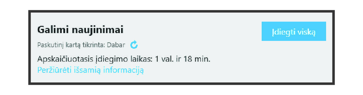 „Garmin Express“ naujinimo pranešimas