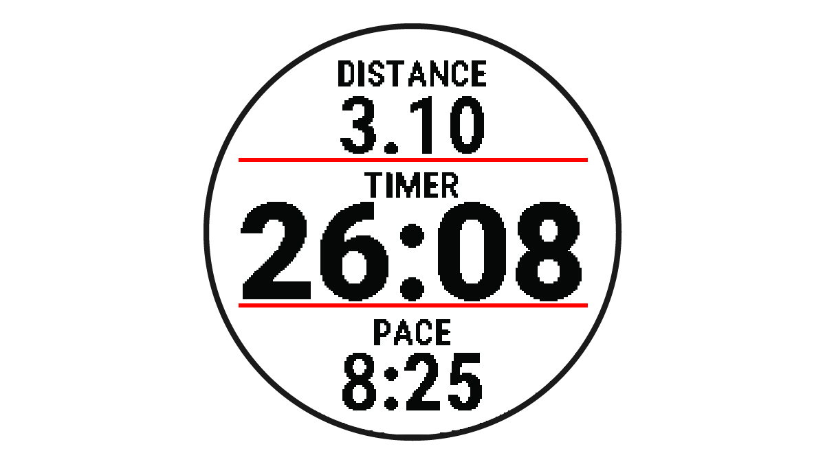 Aktivitātes taimeris ar skrējiena datiem