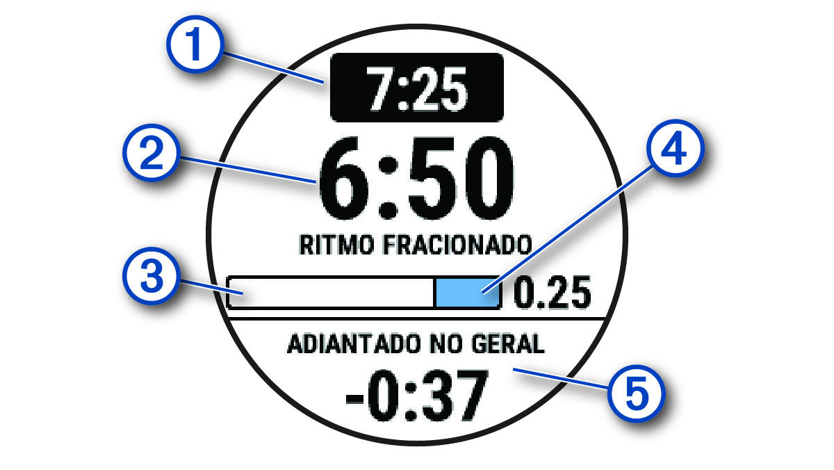 Dados do PacePro com legendas