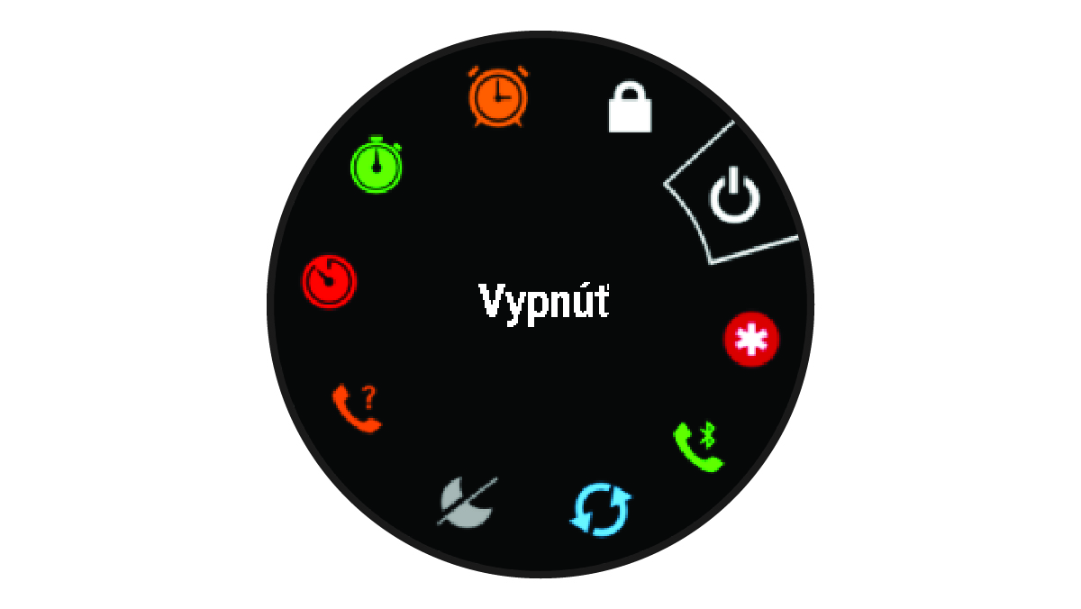 Zaslon za dostop do funkcij naprave