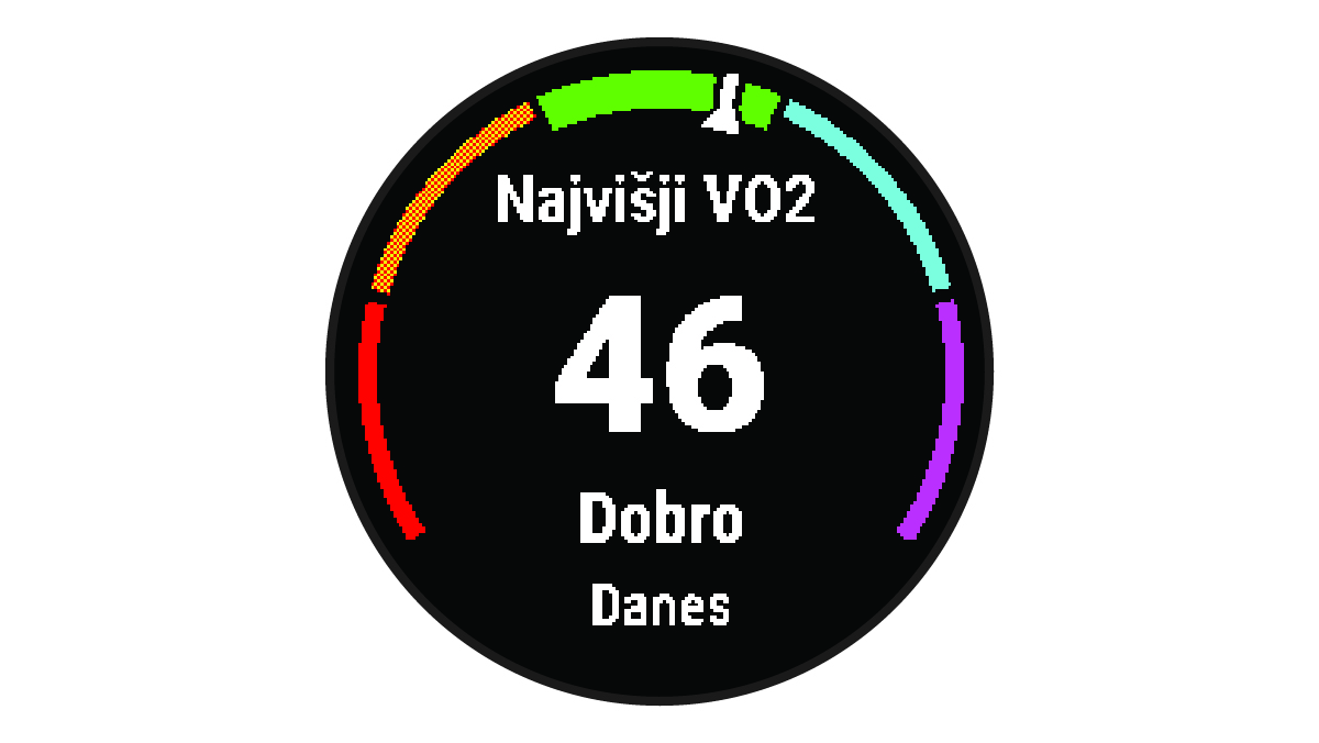 Podatki o najvišjem VO2