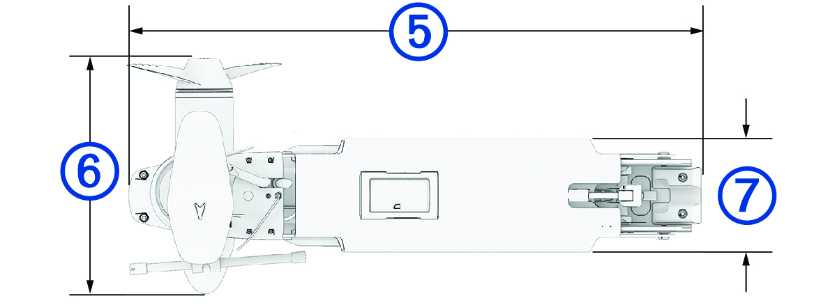 Device with dimension callouts