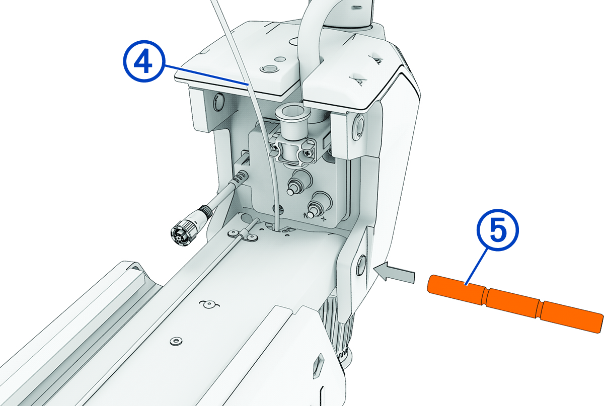 Steering system housing and lower pivot pin with callouts