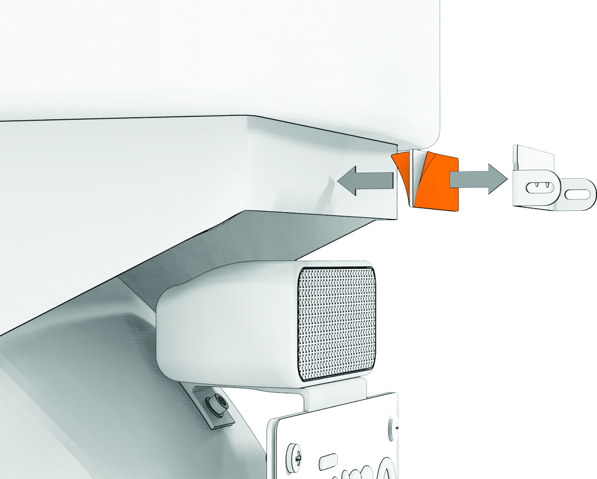 Applicazione del supporto con l'adesivo