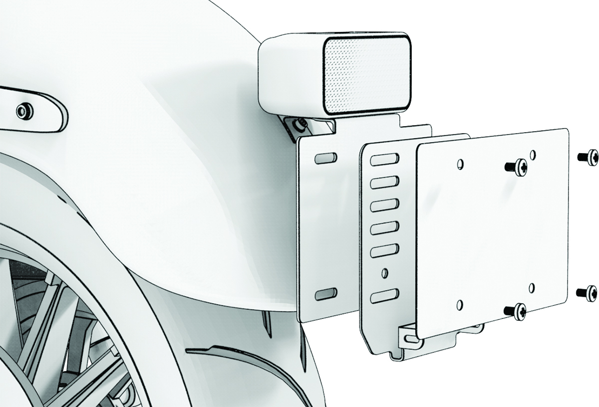 Fissaggio del supporto per la targa