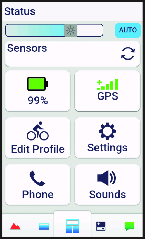 Edge statuswidget med data