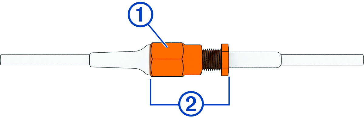 Coax cable connection with callouts