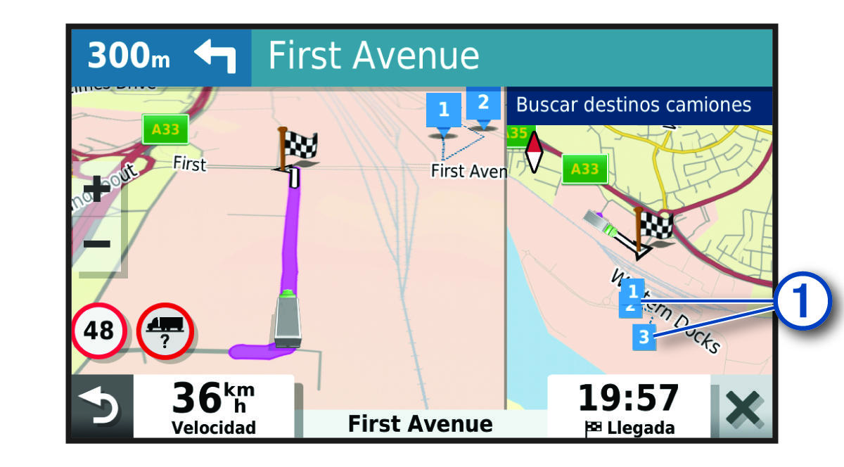 Función de destinos para camiones en el mapa con anotaciones