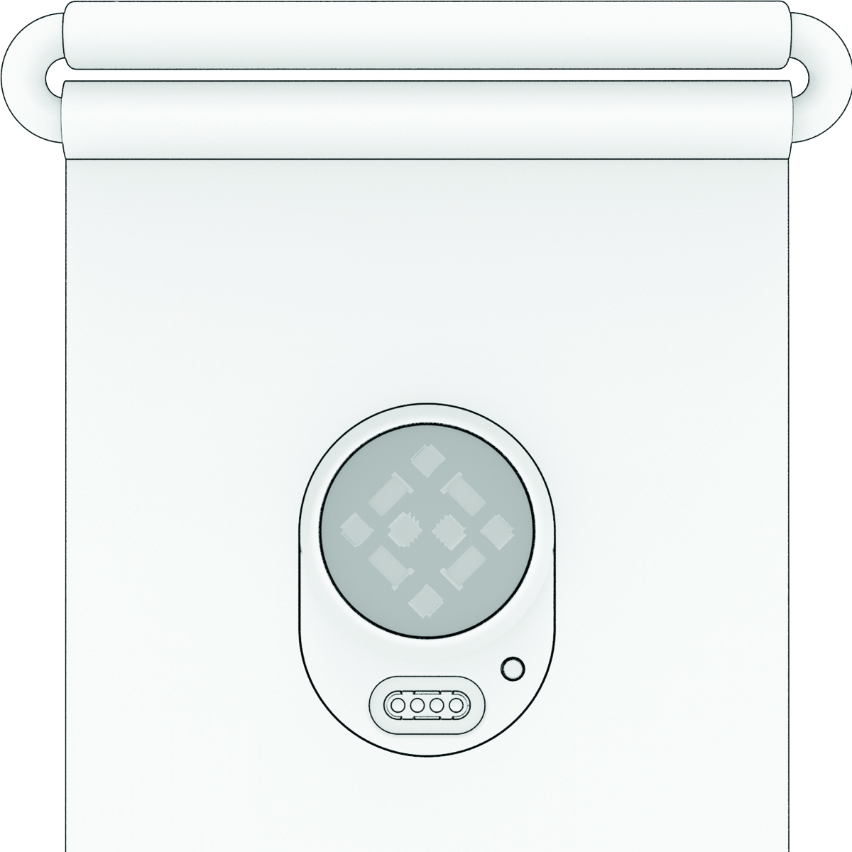 Zsebbe helyezett modul hátoldala