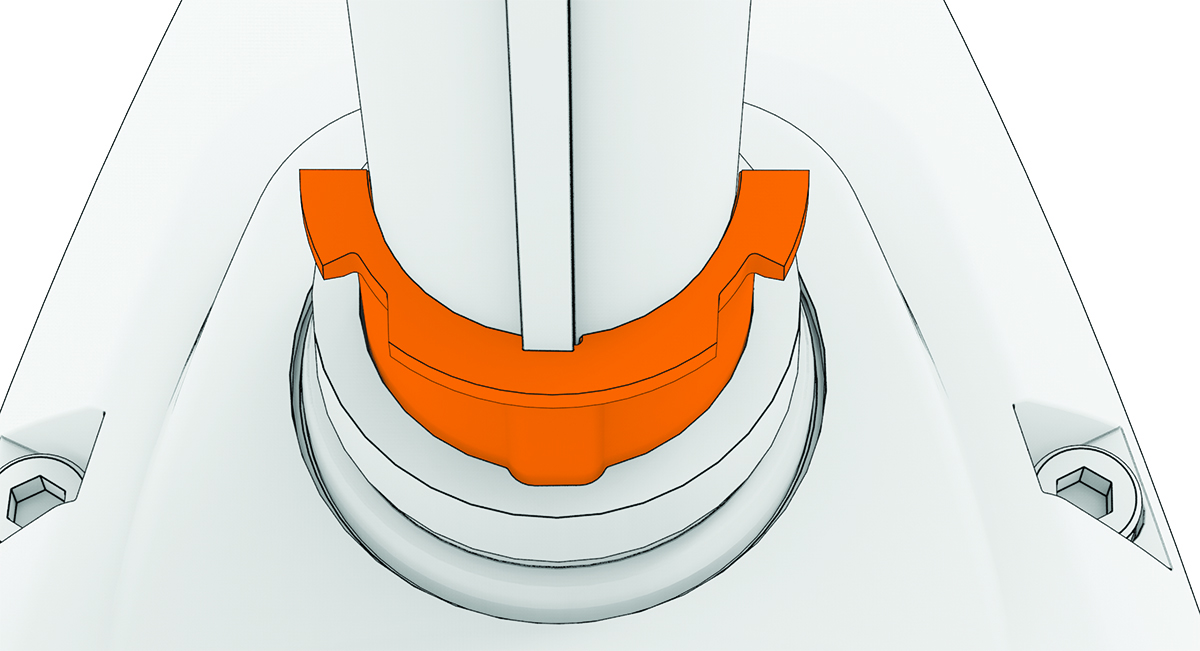 depth limiter shim installation with arrow