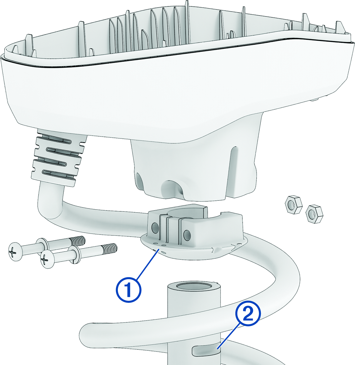 Shaft cap installation with callouts