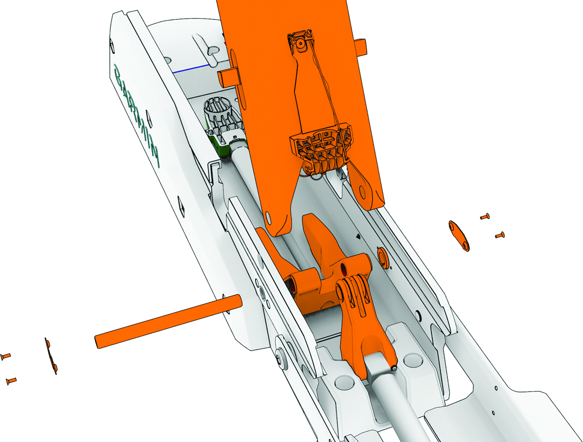 Installing the lower link, with callouts