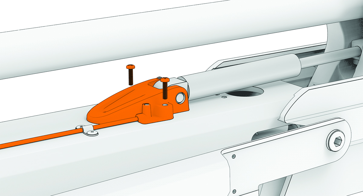 Lower gas spring exploded view