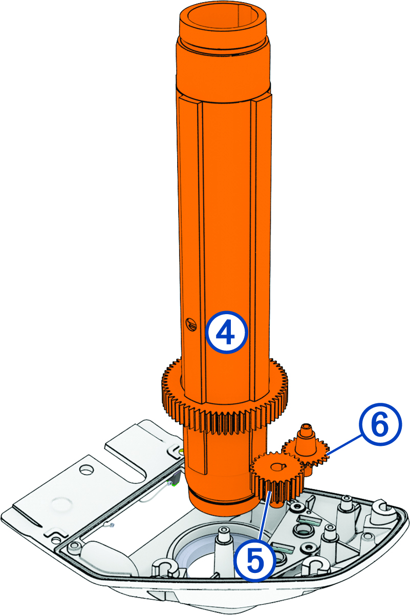 Removing the shaft carrier and gears with callouts