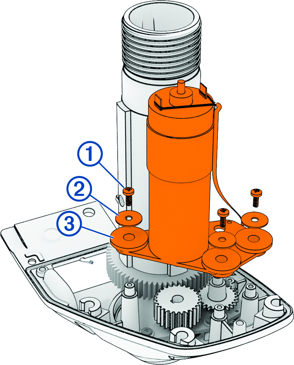 Removing the steering servo motor with callouts